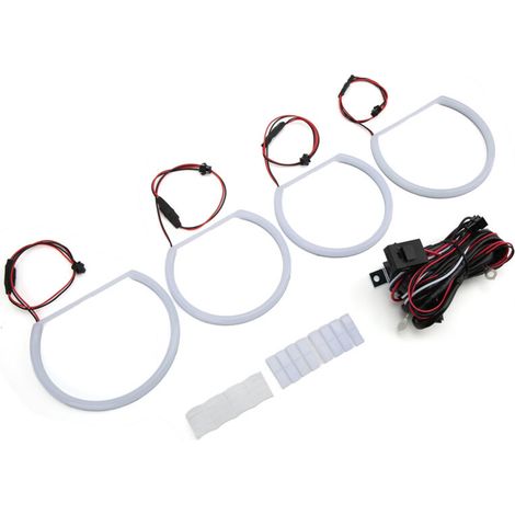Kit di Modifica Auto - Anelli Angel Eyes LED, Luce Bianca, Sostituzione per E90 E91 E46 (1/3)