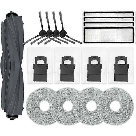 Pièces et accessoires pour aspirateur robot Dreame Bot L10s Plus : brosse latérale principale, filtre HEPA, chiffon de nettoyage, sac à poussière, pièces de rechange. (1/5)