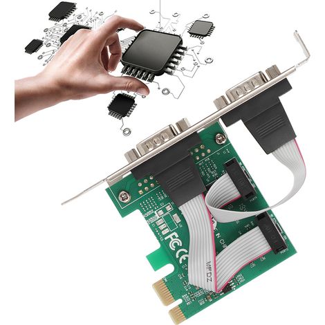 Carte d'extension PCI-E à 2 ports RS232 pour communication série ST316 (1/5)