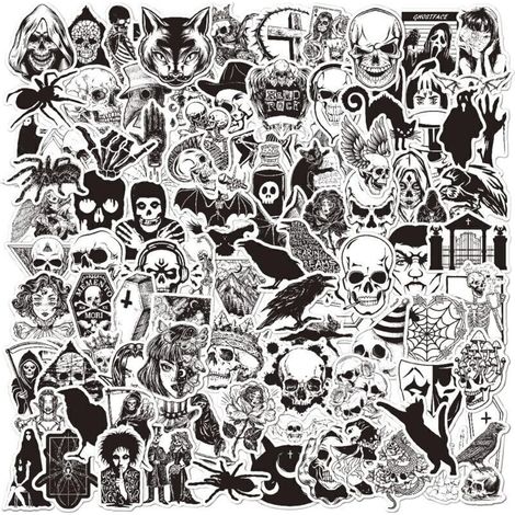 Autocollant Vinyle - 100 Pièces Décoratives Imperméables pour Téléphone Portable Valise Armoire Cuisine (1/4)