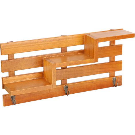 Étagère murale en bois massif vintage, armoire de rangement suspendue pour épicerie, déco rétro, petit meuble mural avec porte, 1 pièce, style ancien. (1/5)
