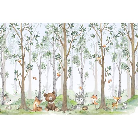 Kinderfototapete Waldtiere, Zauberwald M018 300x200 (1/5)