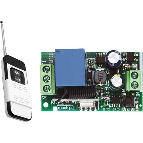 Commande À Distance Sans Fil - Relais 433 MHz - 110 V / 220 V - 10 A - Portée 100 M - Pour Lumières Et Ventilateurs - Kit ×1 (1/5)
