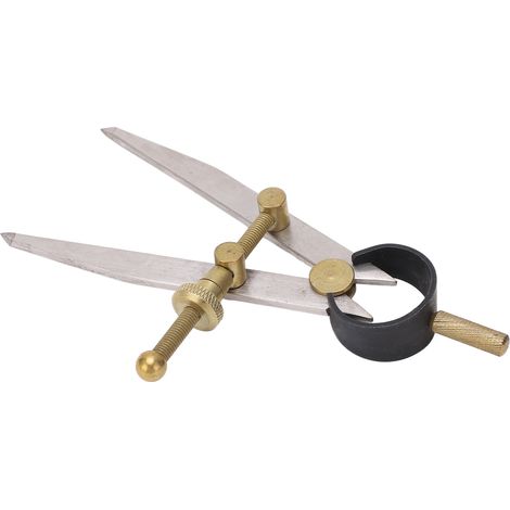 Diviseur de courroie en laiton, ajustable et verrouillable pour travail du cuir, outil de marquage précis 150 mm, durable et anti-corrosion.
