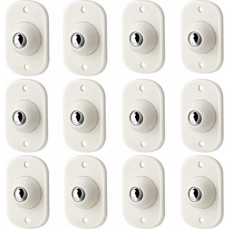 Set di 12 mini rotelle autoadesive in acciaio inossidabile, ruote in plastica girevoli a 360°, accessori mobili in cartone per scatole, contenitori e scatole fai-da-te. (1/5)