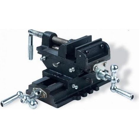 Proma KS-150 Tornillo de Banco, Promalcance de Mordazas 140mm, Compatible con Taladros E-1516B/400, E-1516B/230, PTB-16, E-2020F/400, Alta Sujeción, Ergonomía.