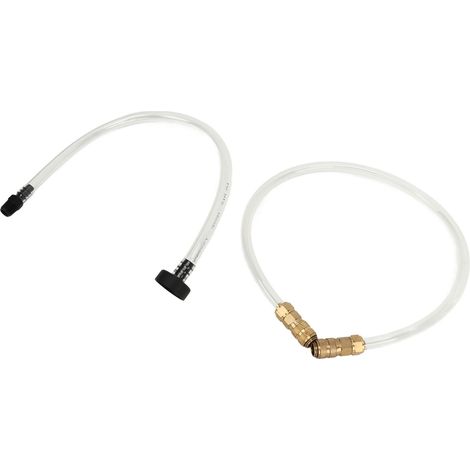 2 raccords de tuyau de remplissage d'huile en PVC et cuivre pour système de direction hydraulique hors-bord, kit de purge de flexible de pont (1/5)
