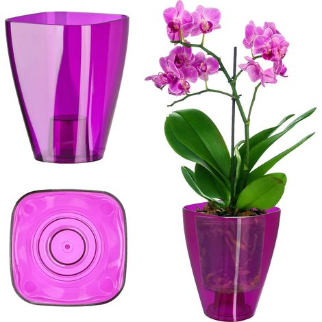 Housse de Pot de Fleurs, Design Élégant, Compatibilité Universelle, VIOLET, Petit-d (1/2)