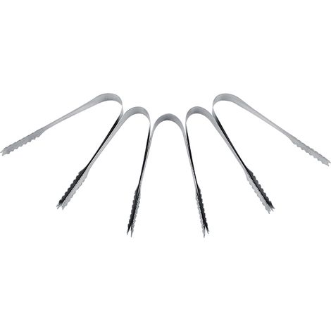 Lot de 5 pinces à glaçons en acier inoxydable pour mariage, bar à bonbons et buffet, cuisine, neuf (5 pinces à glaçons) (1/5)