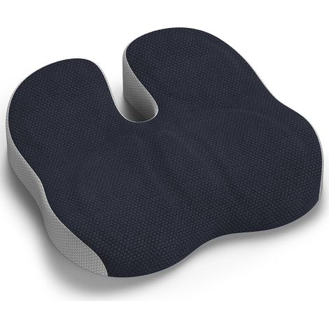Coussin, Coussin Chaise Bureau, Coussins Ergonomique Assise pour Voiture Gaming, Coussins de Siège pour Soulager la Pression- Gris Foncé (1/5)
