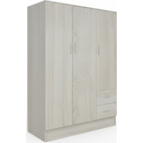 Armadio Cassetti Guardaroba Mobile Camera Ante Legno 120x50x170 cm rovere