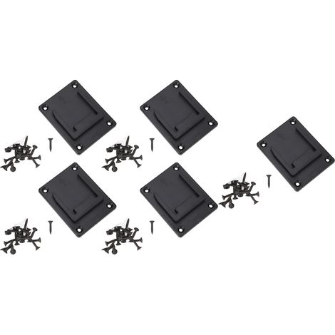 Lot 5 supports noir ABS pour rangement d'outils électriques 14.4V 18V batterie lithium, crochet mural mural (1/5)