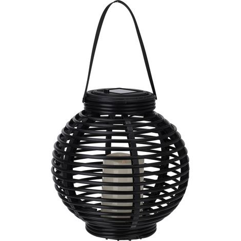 Solarlaterne, schwarze Kugel, Ø 21 cm