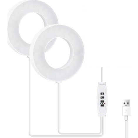 Lampe Plante - Lampe de Croissance à Spectre Complet 48 LED - Hauteur Réglable avec Minuterie 3/9/12 H - 9 Niveaux de Luminosité - 3 Modes Lumière - Pour Plantes d'Intérieur - 2 Pièces (1/5)