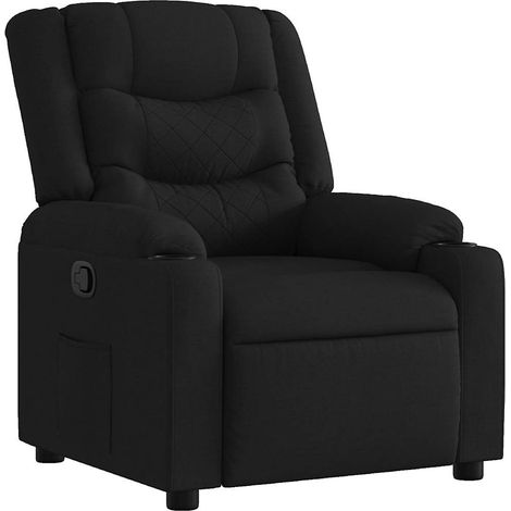 Sillón reclinable de tela negro vidaXL