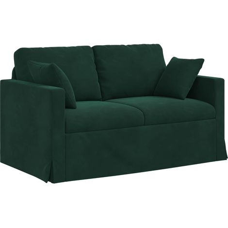 Canapé Vert foncé 138 x 78 x 80 cm Velours (1/5)