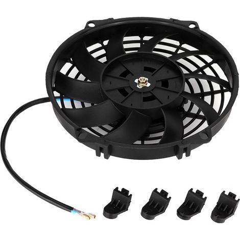24V 9 '' ventilateur de refroidissement électrique universel de condensateur de climatiseur de lame incurvée par voiture (1/5)