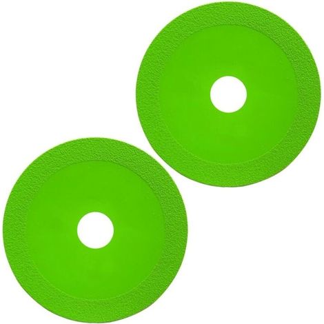 2PCS 125mm Diamond Cutting Disc, Glass Cutting Disc, Angle Grinder Cutting Disc for Porcelain, Glass, Jade, Wine Bottles (Ø 22.23mm Green) (Green-2PCS-125MM) (1/5)