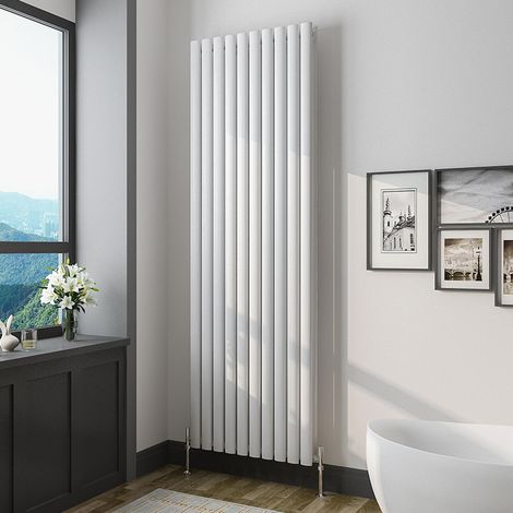 Oval Column Radiator 1800x590mmWhite Vertical Radiator Double Modern Central Heating Radiators