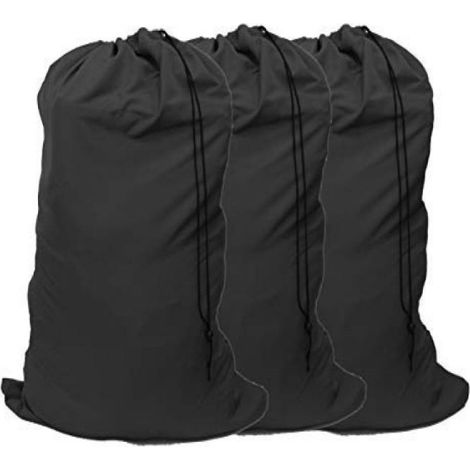 Lot de 3 sacs à linge, grande capacité, tissu Oxford, fermeture à cordon, pour étudiants et voyage (1/5)