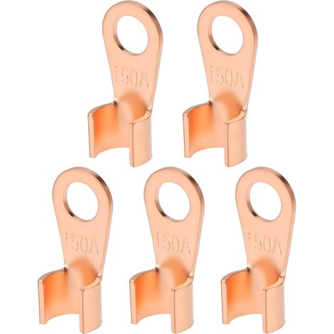 Lot de 5 cosses à sertir en cuivre OT-150A 16-35 mm² pour machines électriques ferroviaires et navales (1/5)