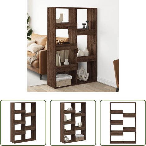 Étagère décorative - Cloison de séparation chêne marron bois d'ingénierie (1/5)