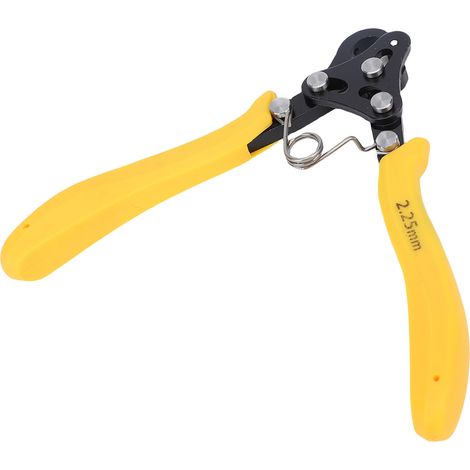 Pince à boucler 9 broches 2,25 mm pour fils 18-26 AWG, métal doré argent cuivre fer, manche jaune, outil de bijouterie (1/5)