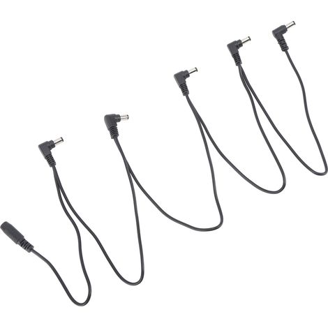 Câble répartiteur d'alimentation universel pour pédales d'effets de guitare (1 à 5 voies) avec adaptateur secteur. (1/5)