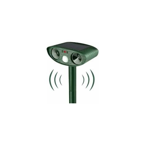Répulsif solaire pour chats, répulsif à ultrasons pour chats, tueur de souris à ultrasons avec capteur de mouvement, répulsif pour chats d'extérieur étanche pour chats, chiens, rats, animaux de co- Cr (1/4)