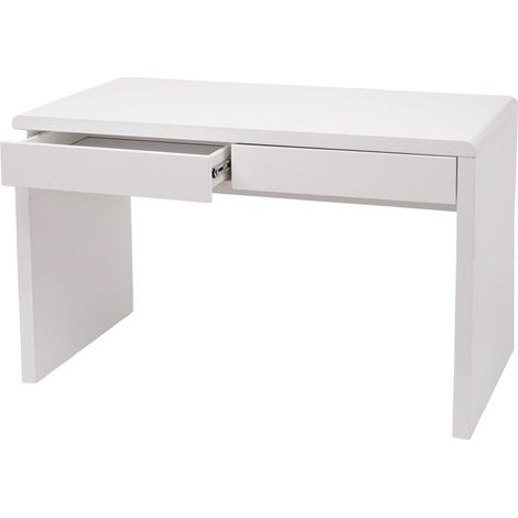 Schminktisch HHG-658, Frisiertisch Frisierkommode Kosmetiktisch, Hochglanz Weiß 100x60cm