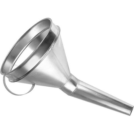 Entonnoir métallique coudé pour carburant et liquides 165 mm Carmotion