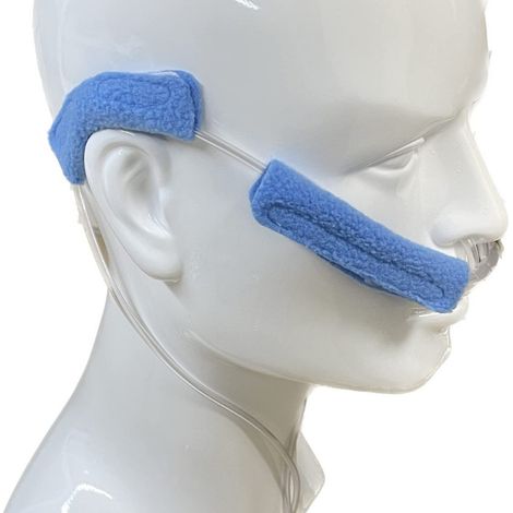 Lot de 4 coussinets d'oreille en mousse, protections auriculaires pour tube à oxygène, déflecteurs nasaux, coussins rembourrés pour canule, confort doux, usage médical, accessoires respiratoires. (1/4)