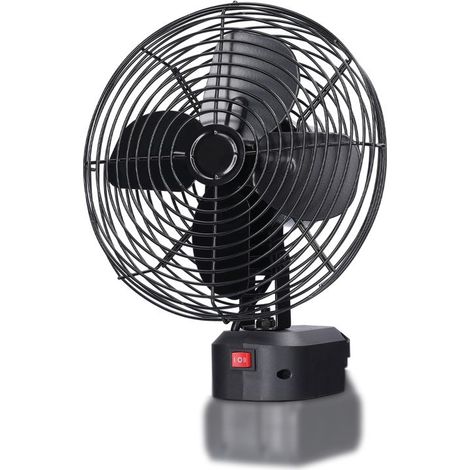 Ventilateur portable sans fil en métal pour le camping, les pique-niques et la pêche, avec batterie au lithium intégrée et vitesse réglable (1/5)