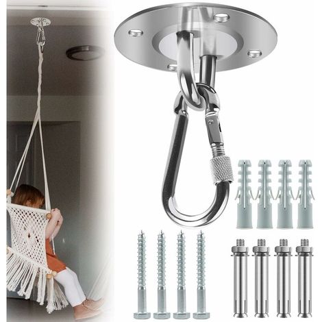 Stainless Steel Ceiling Hook Ceiling Support 500KG Capacity 180°Rotation Suspension (1/5)
