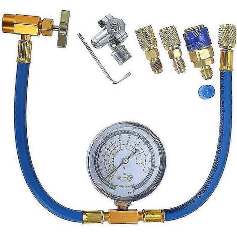 Tuyau de charge R134A avec manomètre de climatisation - Raccordement pour réfrigérant R134A vers R-1 (1/5)
