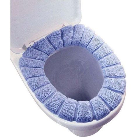 Housse De Siege De Toilette - Tissu Extensible Lavable - Pour Salle De Bain - Lot De 3 (1/2)