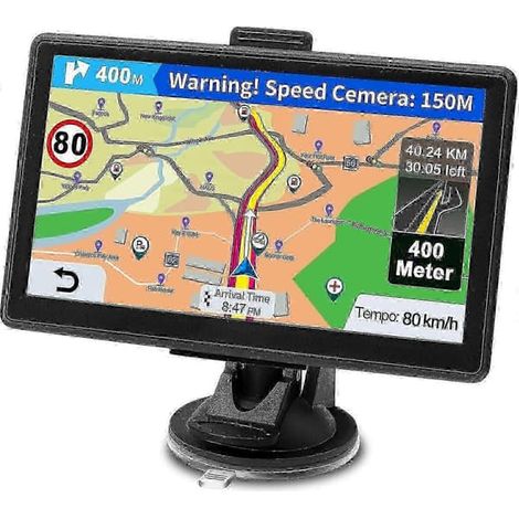 Ecleanfy - GPS de voiture 2025 - Écran 7 pouces, mises à jour cartographiques gratuites à vie, alertes radars et points d'intérêt (1/5)