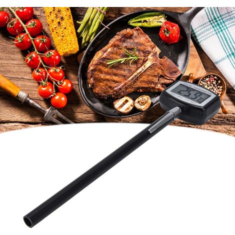Thermomètre à grand écran et à branchement direct pour une mesure rapide de la température en cuisine, en pâtisserie et dans la transformation de la viande. (1/5)