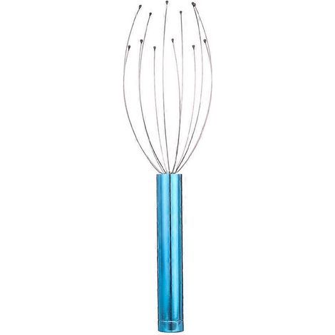 Elektrisches Kopfhautmassagegerät mit Krallen für Damen und Herren (batterielos) – 28 x 7 x 7 cm – Blau (1/4)