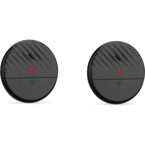 Alarme de porte et de fenêtre, détecteur anti-effraction ultra-mince 125 dB avec lumière LED pour la sécurité de la maison, noir, lot de 2 (1/5)
