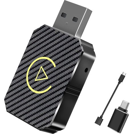 Adaptateur sans fil CarPlay avec câble USB A-C et extension de type C, pour les voitures 2016 et suivantes et iOS 10+ (1/5)