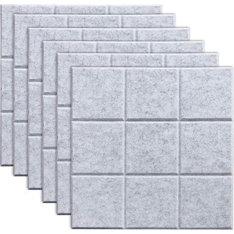 12 panneaux acoustiques décoratifs (30x30cm) - Fibre de polyester découpable - Tableau d'affichage moderne - Pour la maison, le bureau, la cuisine (1/5)