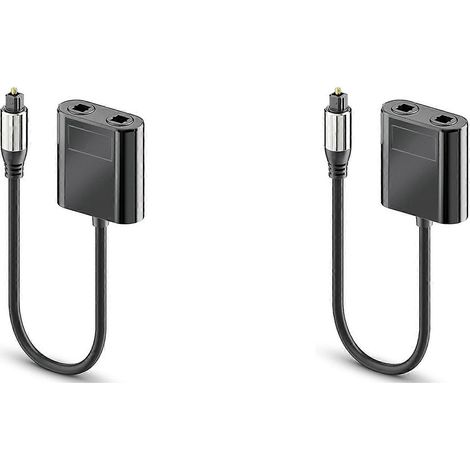 Adaptateur répartiteur de câble à fibre optique 2 en 1 pour TV et audio numérique. (1/5)