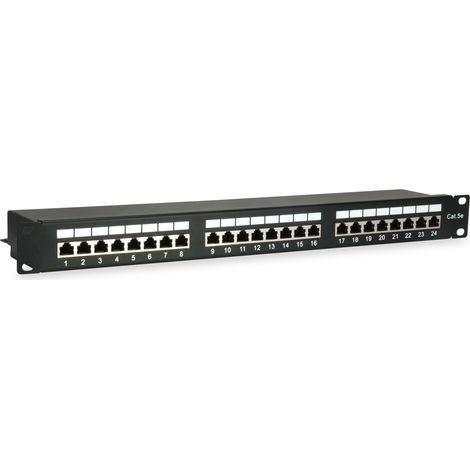 Equip Patchpanel 24x RJ45 Cat5e 19` FTP 1HE schwarz
