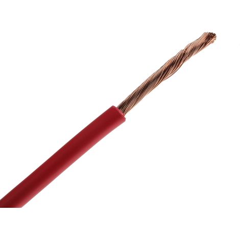RS PRO Fil de câblage, section 6 mm², 600 V Rouge Cuivre recuit, Maximum +70 °C, 25m ( Prix pour Bobine de 25 Mètres ) (1/3)