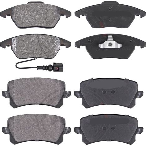 KIT PASTIGLIE FRENO ANTERIORI E POSTERIORI compatibile con VW POLO VI (AW1,BZ1) / PASTIGLIE FRENANTI AUTO OEM P 85 041  P 85 167,P 85 020 / SOSTITUZIONE DIRETTA / BASSA POLVERE / SILENZIOSO