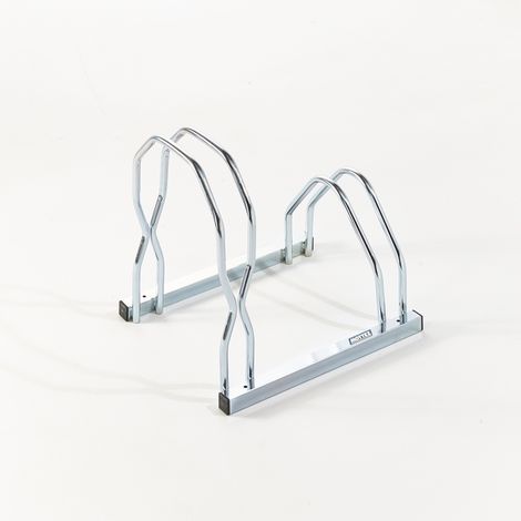 Mottez – Râtelier 2 vélos sur 2 niveaux – Grand espace entre les vélos – Fixation au sol possible – Tube zingué – Charge maximale 55 mm