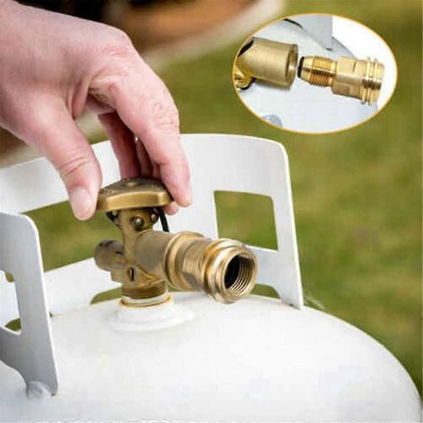 Adaptateur pour réservoir de propane : convertit la vanne de service d'un réservoir POL LP en tuyau ou régulateur QCC1 / type 1 pour une utilisation universelle (1/5)