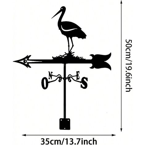 Crane Weather Vane Ornaments With Roof Installation Used As A Courtyard Outdoor Weather Vane (1/5)