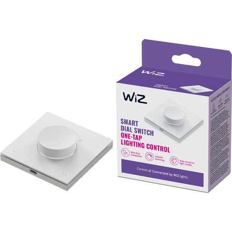 WiZ Smart Dial Switch - Telecomando portatile, controllo della luminosità e delle scene con un solo tocco, ricaricabile via USB, Controlla tutte le luci WiZ (1/5)